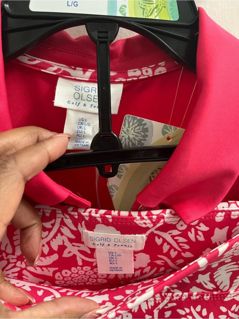 Sigrid Olsen Sleeveless Polo Set- Bright Pink Tank w/matching skort.